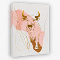 Minimalist Beast - Bull Canvas Wall Art