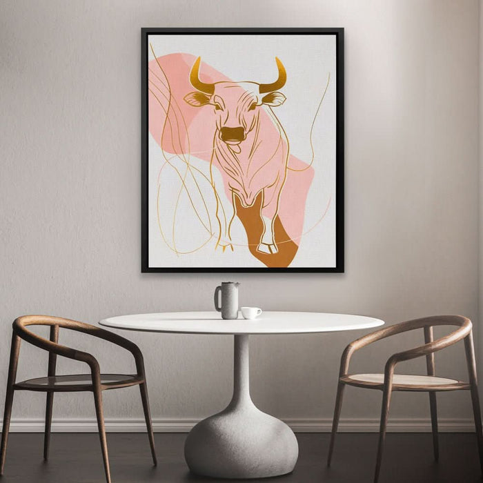 Minimalist Beast - Contemporary Wall Art in Black Frame