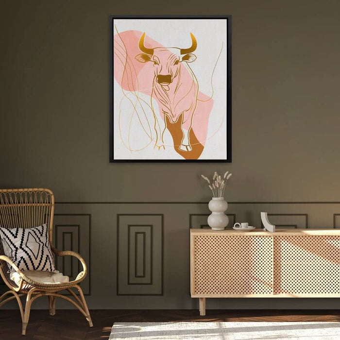 Minimalist Beast - Beige Wall Art for Dining Room