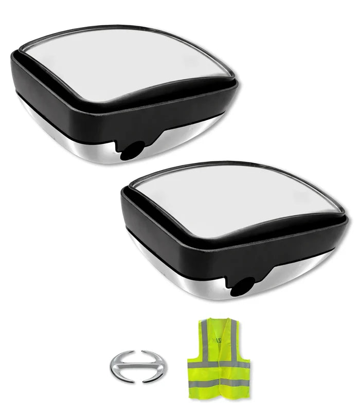 Mirrors Small Bottom Rear View Wide Angle Chrome 2 Pcs Hino 258 268 338 358