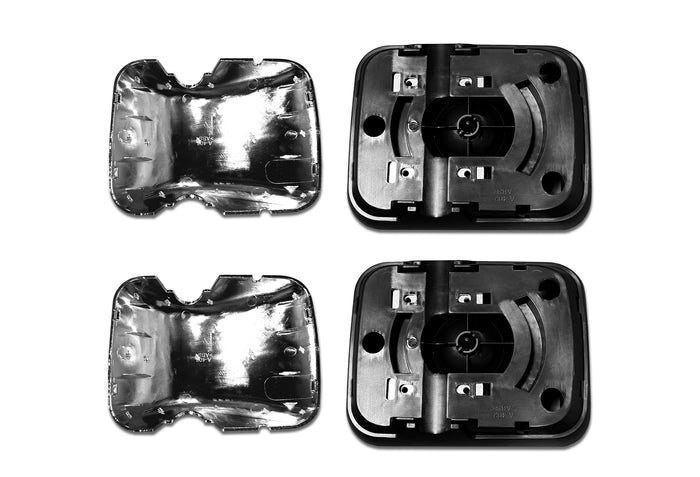 Mirrors Small Bottom Rear View Wide Angle Chrome 2 Pcs Hino 258 268 338 358
