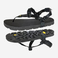 Mono Gordo Winged Edition sandal - Black - pair with outsole view