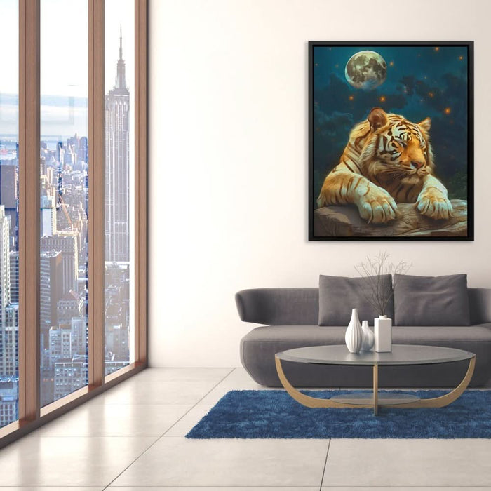 Moonlit Sleeping Tiger - Animals Art for Bedroom