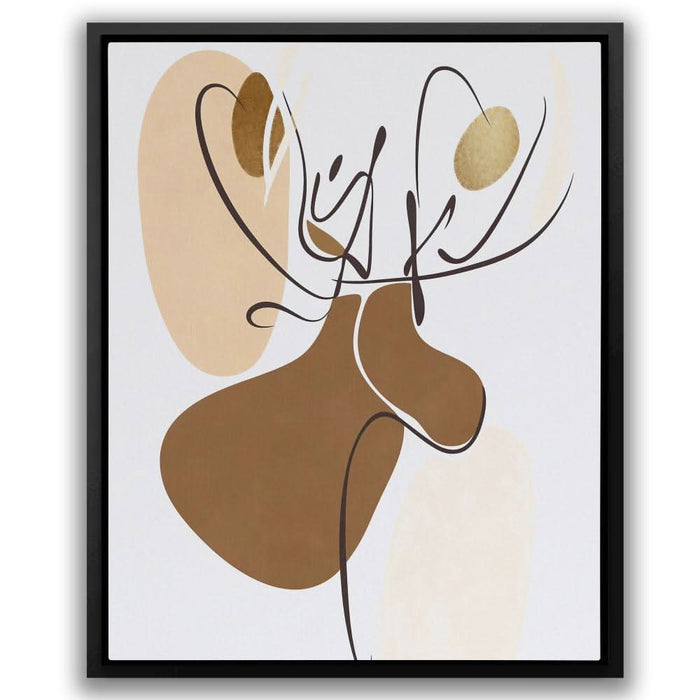 Moose Doodle - Large Abstract Canvas Print