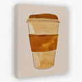 Morning Coffee Cup - Coffee Canvas Wall Art