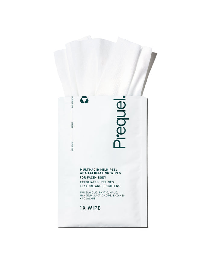 multi acid milk peel aha exfoliating  wipes