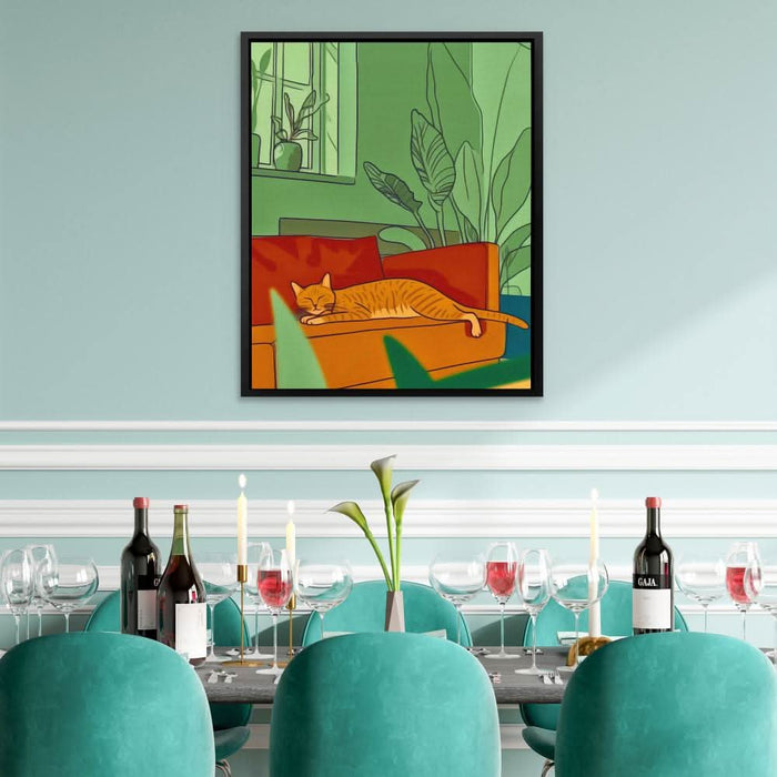 Napping Cat - Animals Art for Bedroom