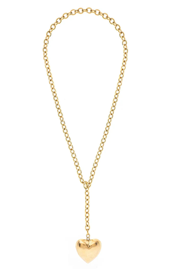 Nati Drop Heart Necklace