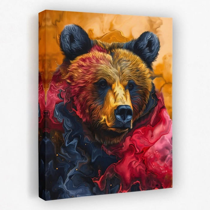Nebula Bear - Animals Canvas Wall Art