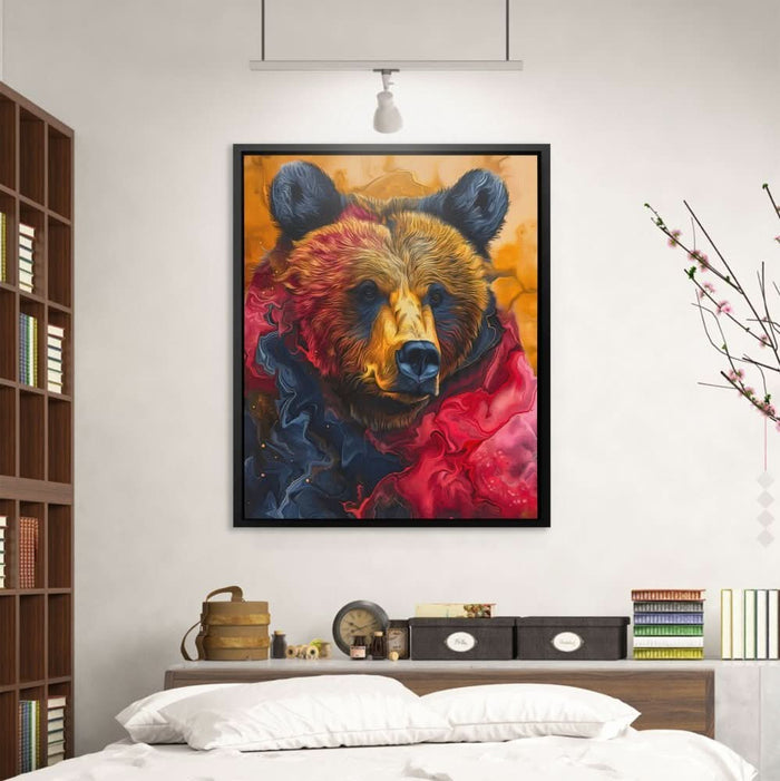 Nebula Bear - Colorful Bear Canvas Print