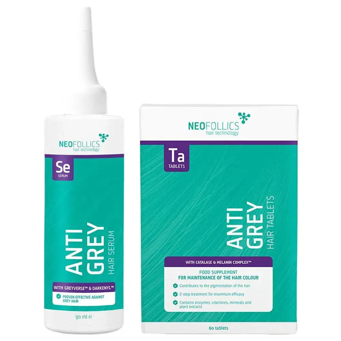 Neofollics anti-grey serum + tablets combination pack - Hairgivers