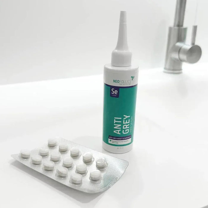 Neofollics anti-grey serum + tablets combination pack - Hairgivers