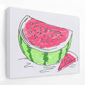 Neon Watermelon - Food Canvas Wall Art