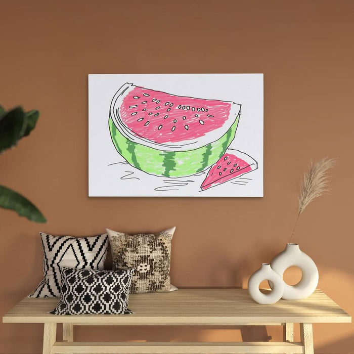 Neon Watermelon - Large Canvas Print