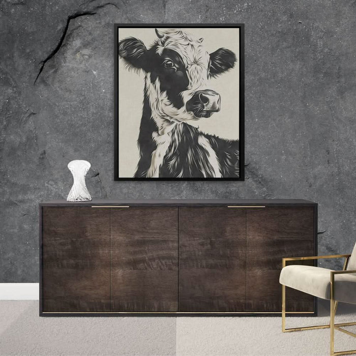Neutral Cow - Neutral Calm Canvas Print