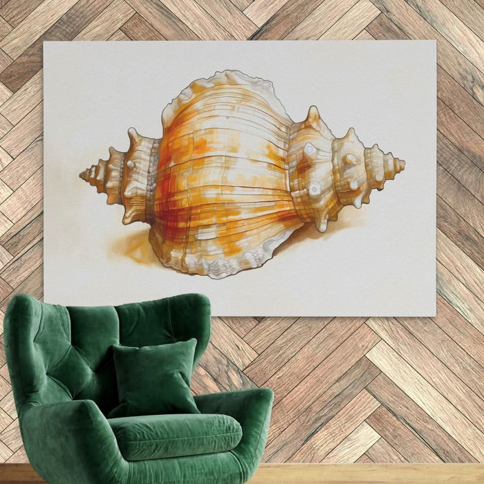 Neutral Seashell - Large Canvas Print