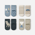 New- Dinosaur- Organic- 4 Pairs of Stay-On Baby & Toddler Non-Slip Socks