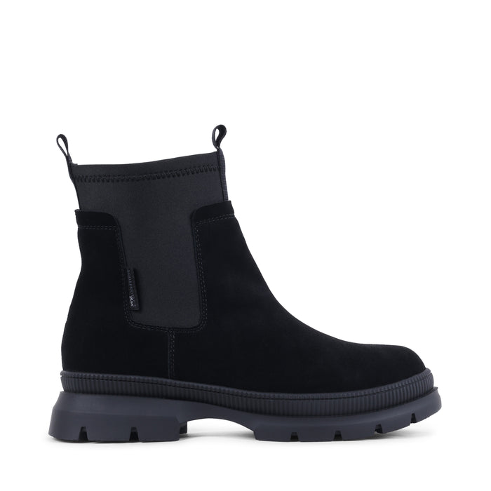 NICOLEES BLACK SUEDE WATERPROOF BOOT