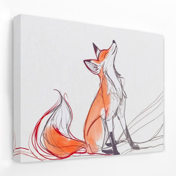 Noble Fox - Animals Canvas Wall Art