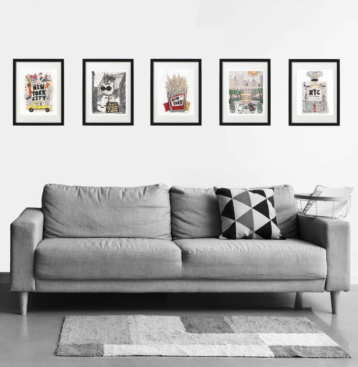 NYC Fries Glitter Art Print