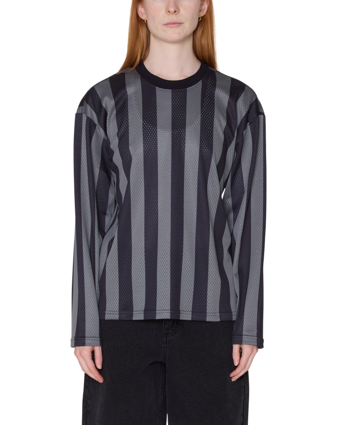 OBEY BOUNDS MESH LS STRIPE SHIRT