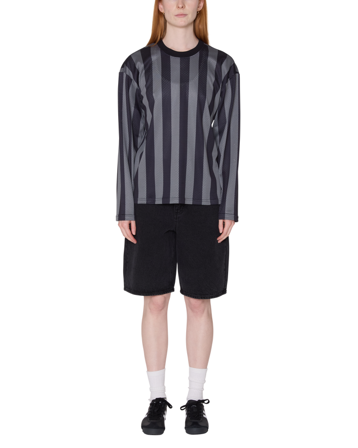 OBEY BOUNDS MESH LS STRIPE SHIRT