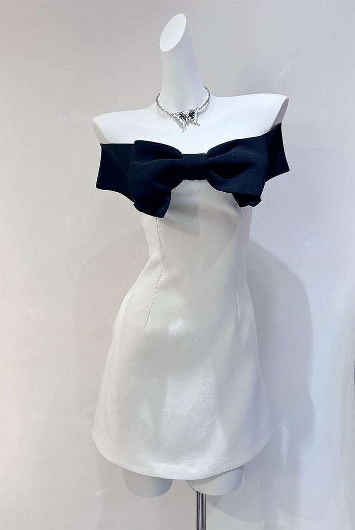 Off-Shoulder Margot Dress with Bow Detail | ZAKAPOP