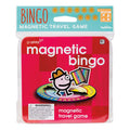 A package of On the Way Games Magnetic Bingo by On the Way Games, featuring a colorful bingo board with cartoon graphics. Labeled for ages 6+, this portable game includes a warning about small magnets.