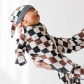 On Your Mark Mini Ribbed Knotted Gown & Beanie