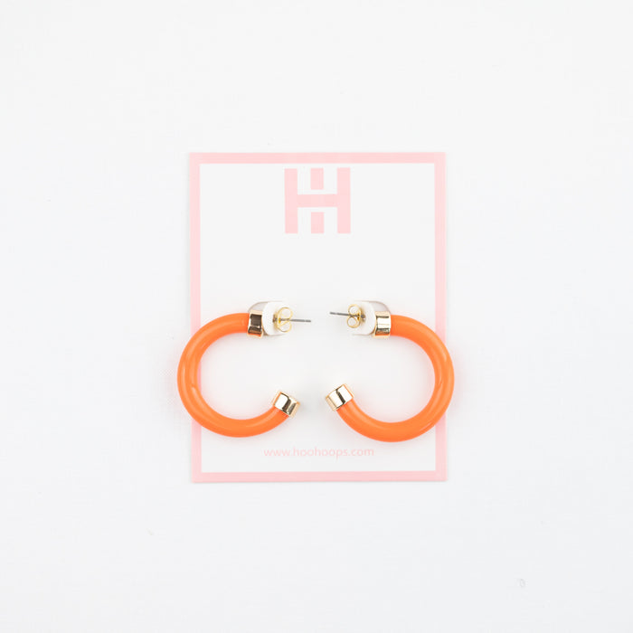 Orange Mini Hoop Earrings