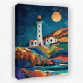 Oregon Lighthouse - Beach Canvas Wall Art