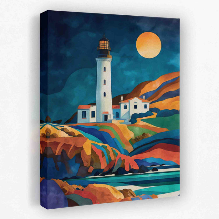 Oregon Lighthouse - Beach Canvas Wall Art