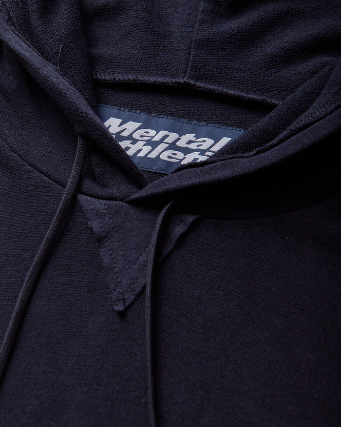 Mental Athletic Raw Cut Sleeveless Sweat Hoodie Baritone Blue Sweatshirts Hoodies ZBUW003JY03 BLU0053