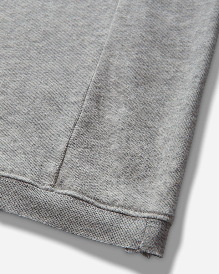 Mental Athletic Raw Cut Sleeveless Sweat Hoodie Grey Melange Sweatshirts Hoodies ZBUW004JY04 GRY0404