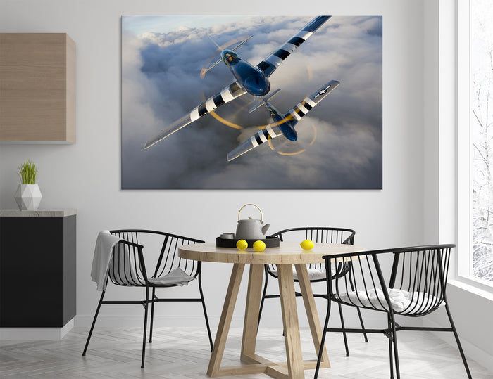 P-51 Mustang Airplane Canvas Print #3016