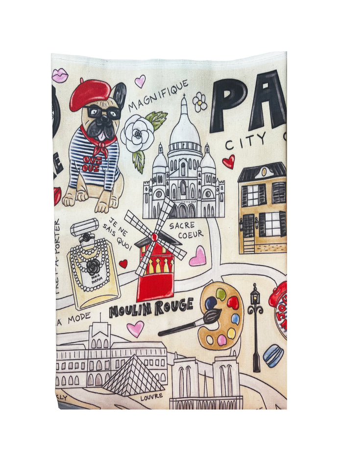 Paris Map Tea Towel