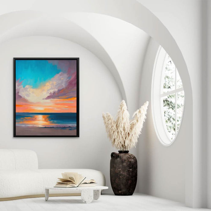 Pastel Sunset - Modern Orange Canvas Wall Art