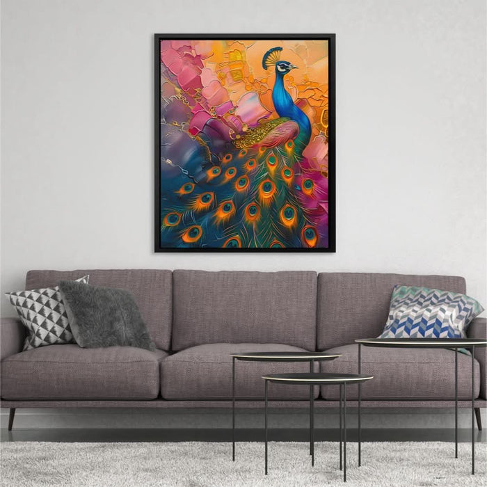 Peacock Enigma - Colorful Wall Art for Dining Room