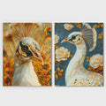 Peacock Grandeur - Bird Canvas Wall Art