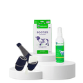 Healers Medical Dog Booties shown with their packaging, indicating they include 2 booties and 2 gauze pads for effective paw protection and bandaging, alongside a bottle of Healers Wound Cleanser for pets, available in Tagum, Davao Region, Philippines.