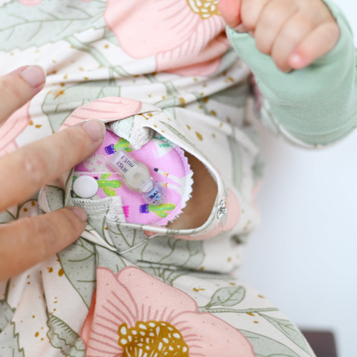 Petal Me Pink Adaptive Tube Access Day to Night Romper