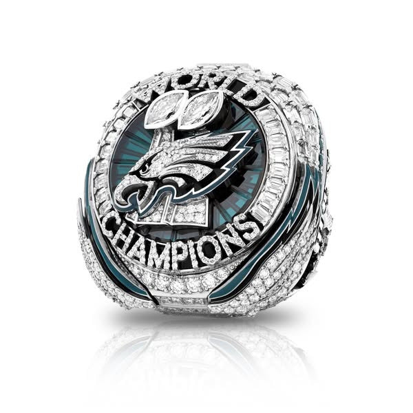Philadelphia Eagles Super Bowl LIX Rings #1 Hurts MVP Edition with Wings Pop Out