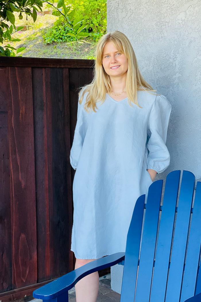 Piironki Helsinki Linen Saara Light Blue Dress