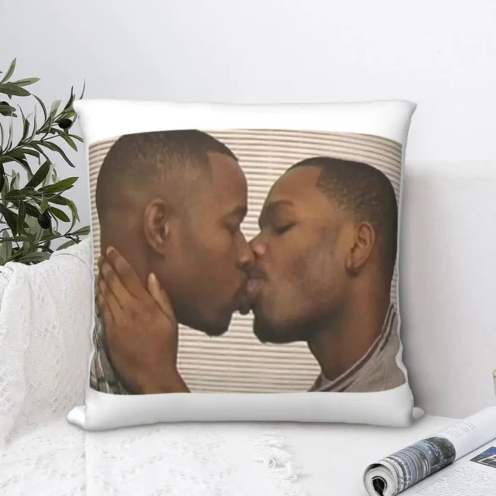 Pillowcase Two Black Men Kissing