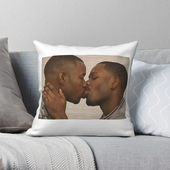 Pillowcase Two Black Men Kissing