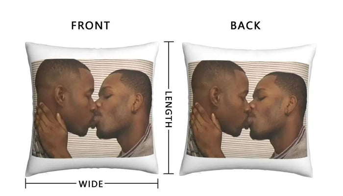 Pillowcase Two Black Men Kissing