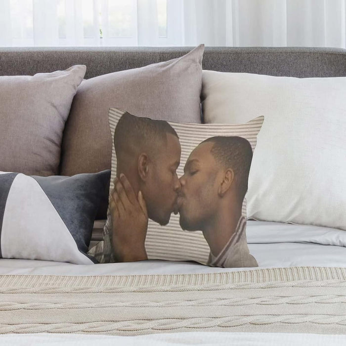 Pillowcase Two Black Men Kissing