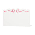 A Pink Bow Place Card by Hester & Cook, perfect for adding a touch of loveliness to tables and buffets.