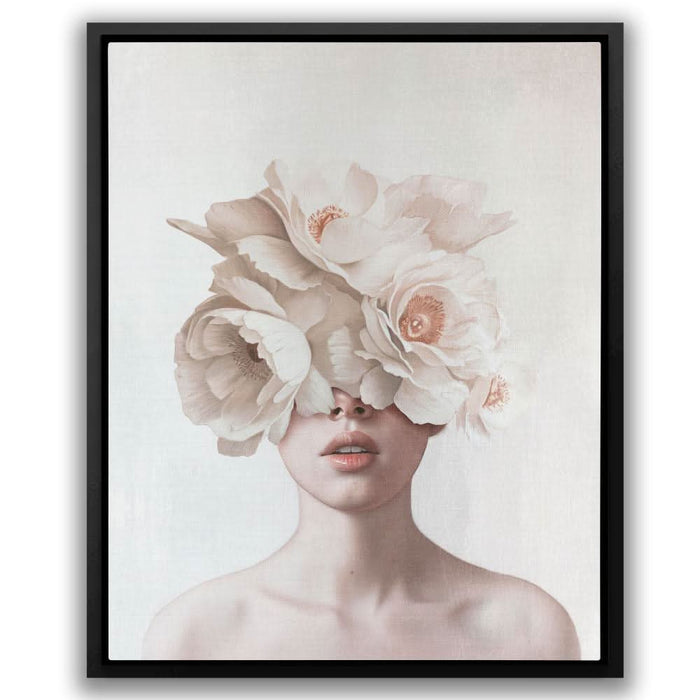 Pink Flower Lady - Pink Wall Art for Living Room