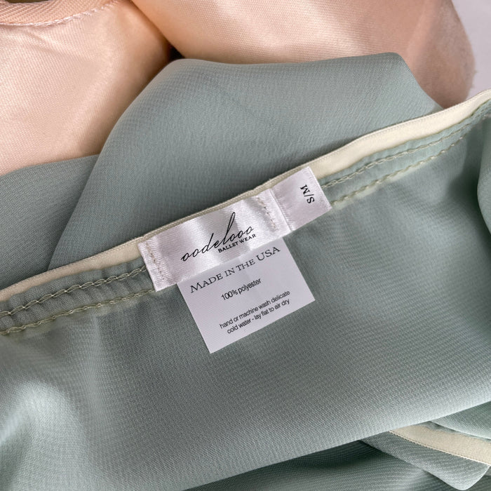 Pistachio Light Green Chiffon Ballet Wrap Skirt - Contemporary
